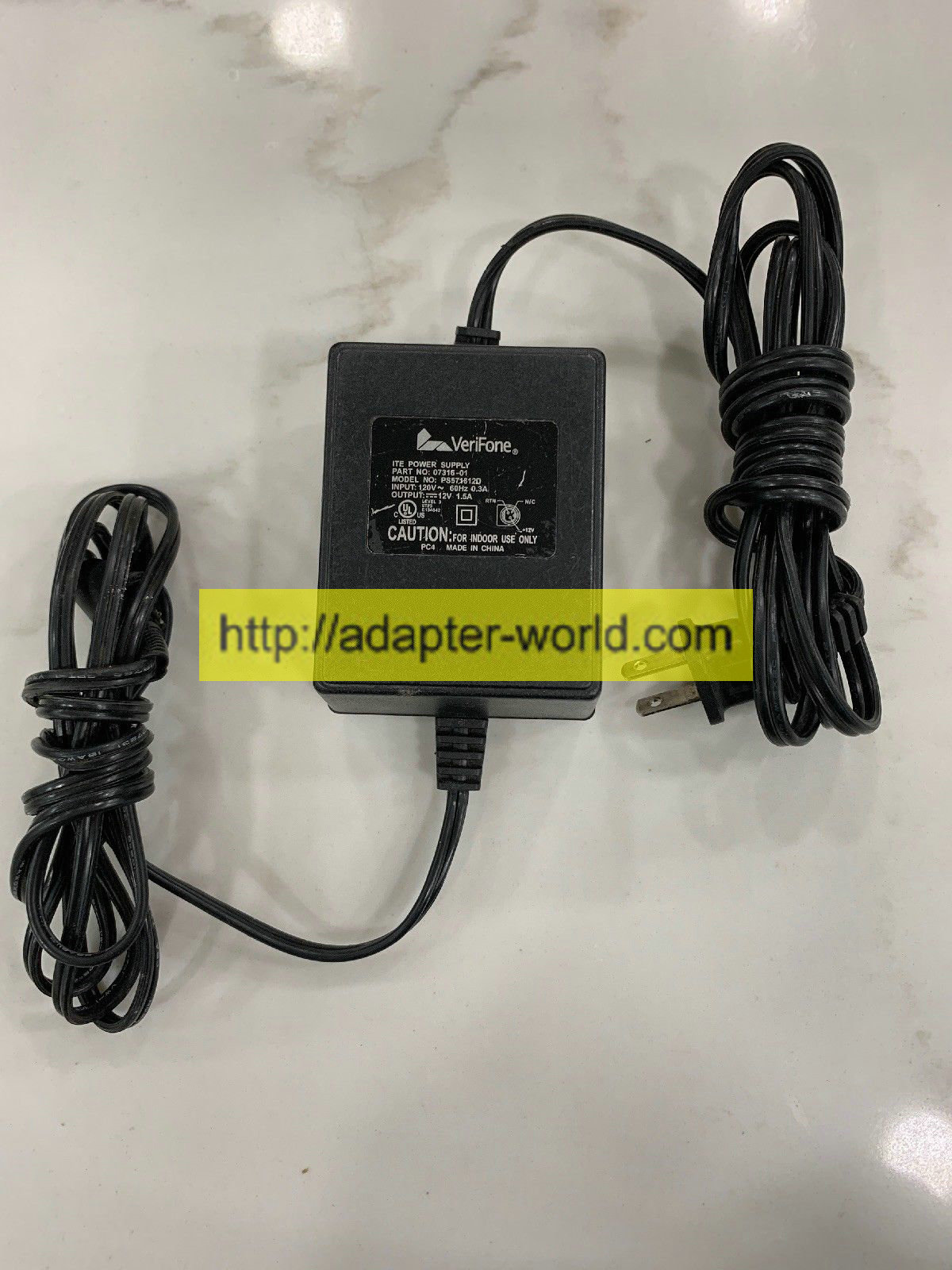 *100% Brand NEW* VeriFone 12V 1.5A Model PS571812D Part No 07316-01 0731601 AC Adapter Free shipping!